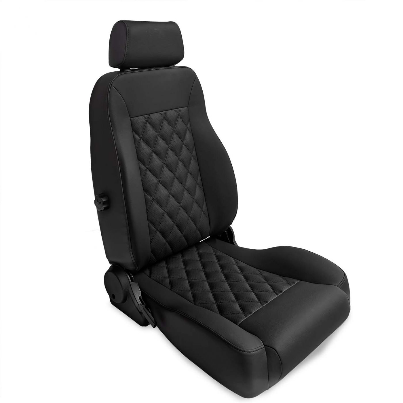 Caballo Classic Bucket Seats | Rich Black | Diamond Stitch
