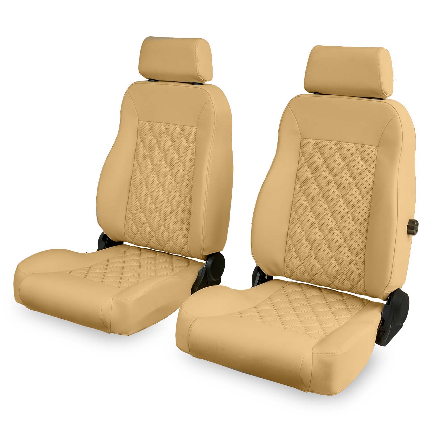 Caballo Classic Bucket Seats | Cashew | Diamond Stitch