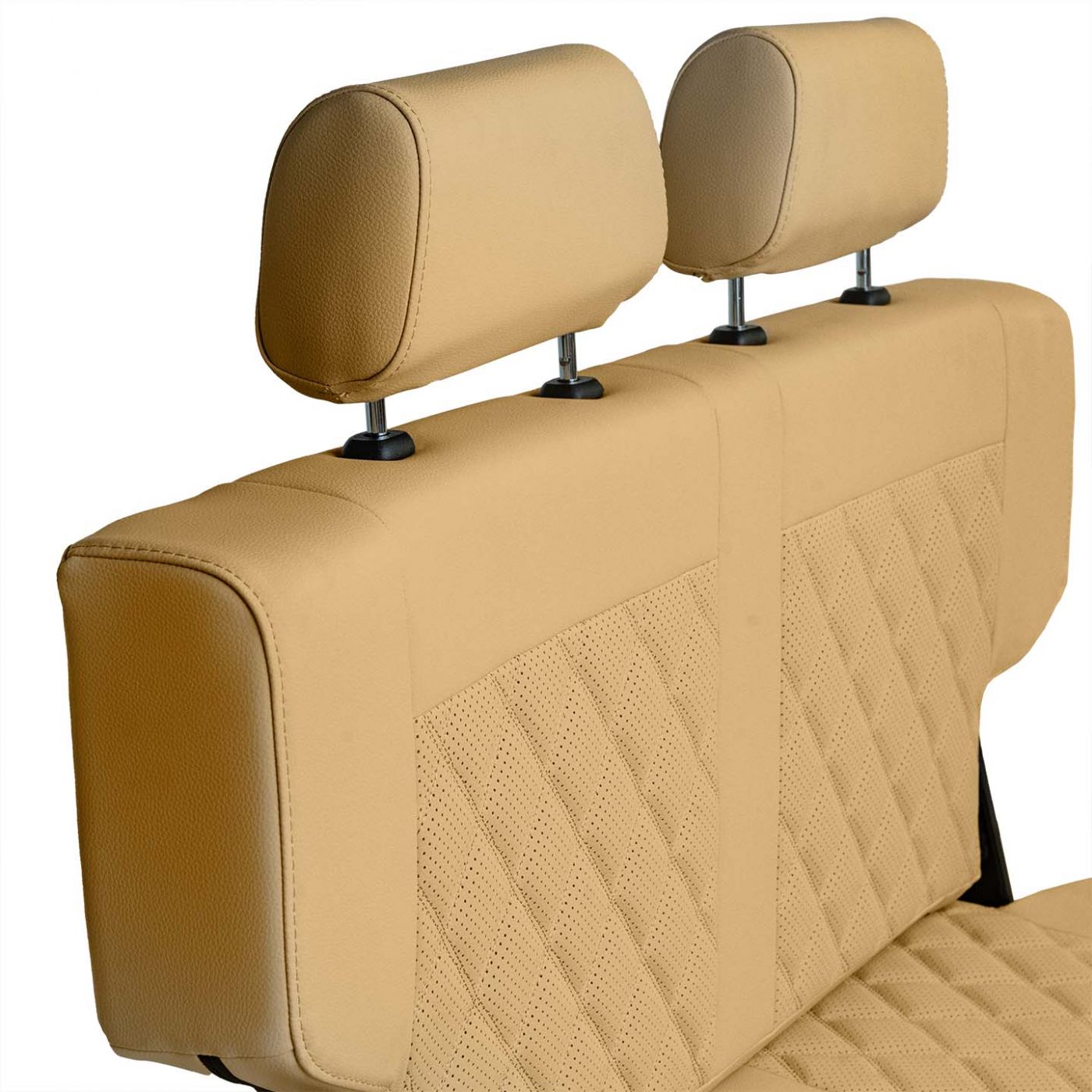 Caballo Fold & Tumble Rear Bench Seat | Cashew | Diamond Stitch