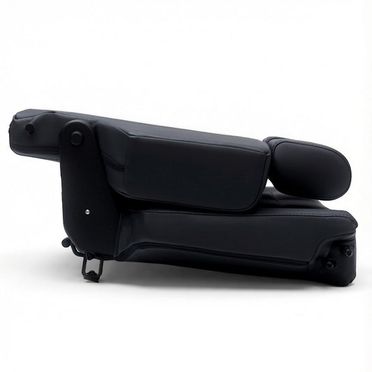 Fold & Tumble Rear Bench Seat | Rich Black | Vertical Pleats