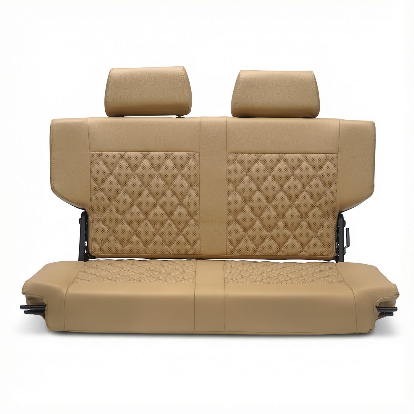 Caballo Fold & Tumble Rear Bench Seat | Cashew | Diamond Stitch
