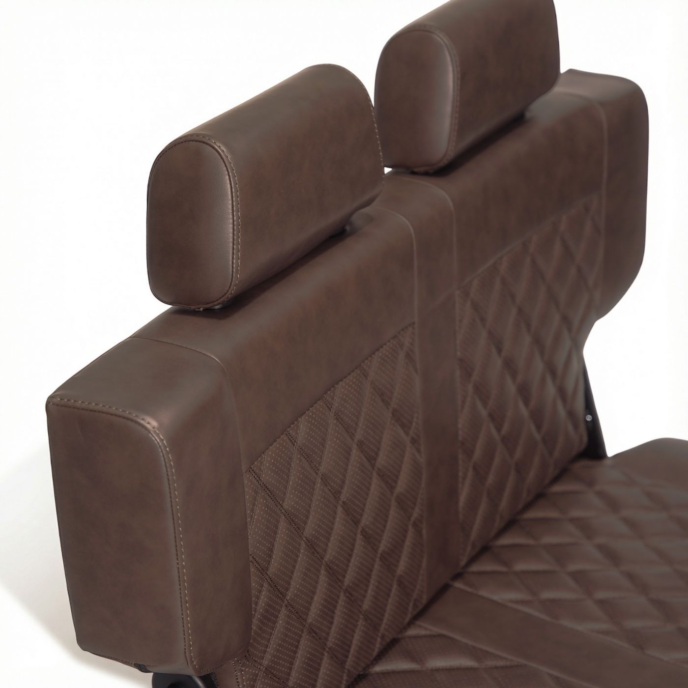 Caballo Fold & Tumble Rear Bench Seat | Dark Saddle | Diamond Stitch