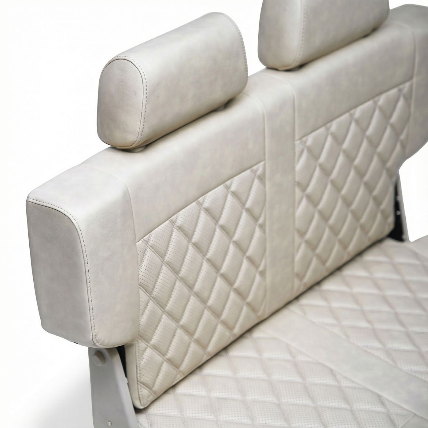 Fold & Tumble Rear Bench Seat | Sandstone | Diamond Stitch
