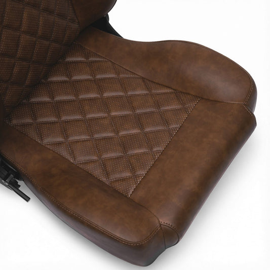 Caballo Classic Bucket Seats | Whiskey | Diamond Stitch