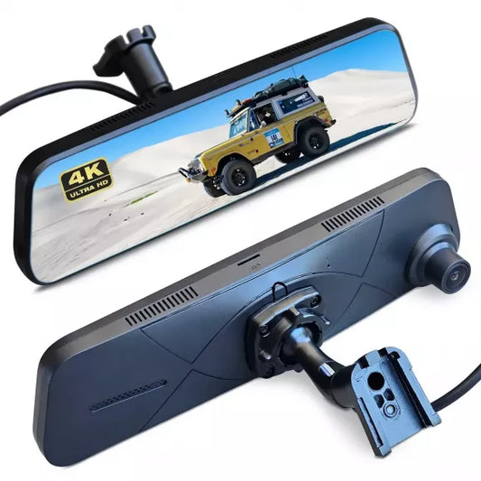 LucentVue 4K Smart Rearview Mirror Dashcam, 1966-77 Ford Bronco