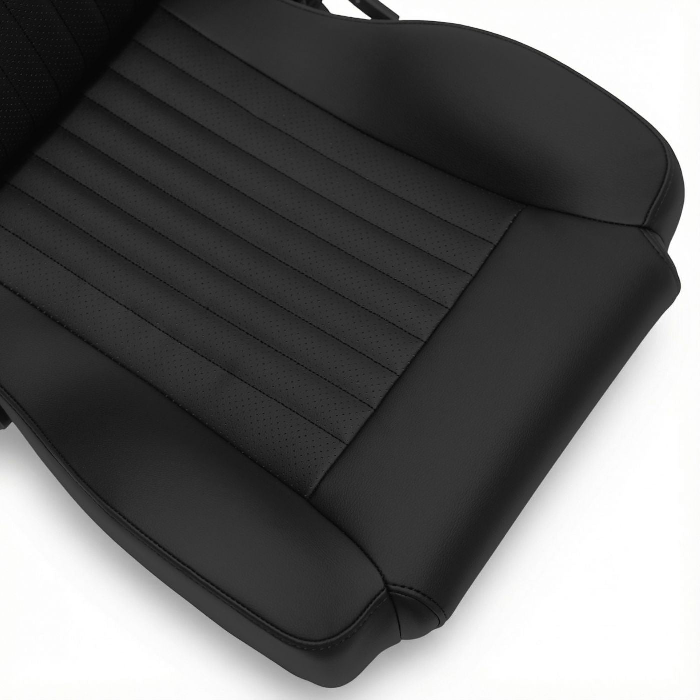 Caballo Classic Seats Kit | Front Buckets & Rear Bench | Rich Black | Vertical Pleats