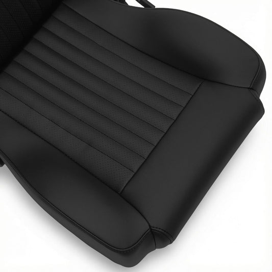 Caballo Classic Bucket Seats | Rich Black | Vertical Pleats