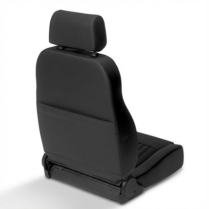 Caballo Classic Seats Kit | Front Buckets & Rear Bench | Rich Black | Vertical Pleats
