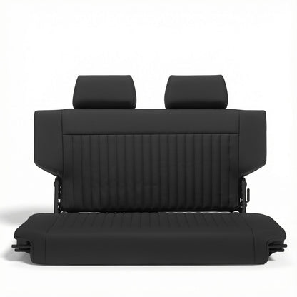 Caballo Classic Seats Kit | Front Buckets & Rear Bench | Rich Black | Vertical Pleats