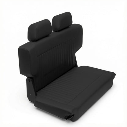 Caballo Classic Seats Kit | Front Buckets & Rear Bench | Rich Black | Vertical Pleats