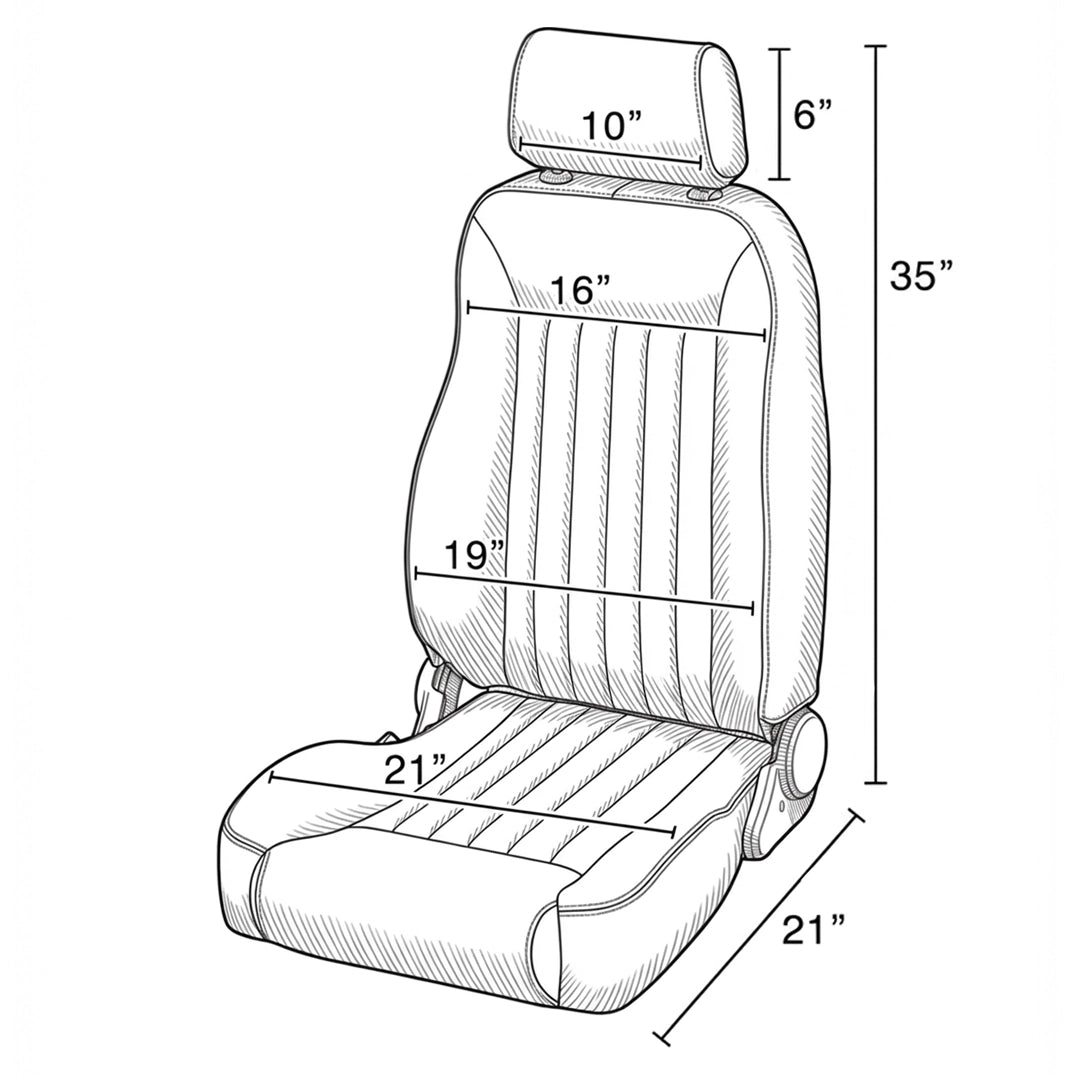 Classic Ford Mustang Bucket Seats | 65–70 | Vertical Pleats