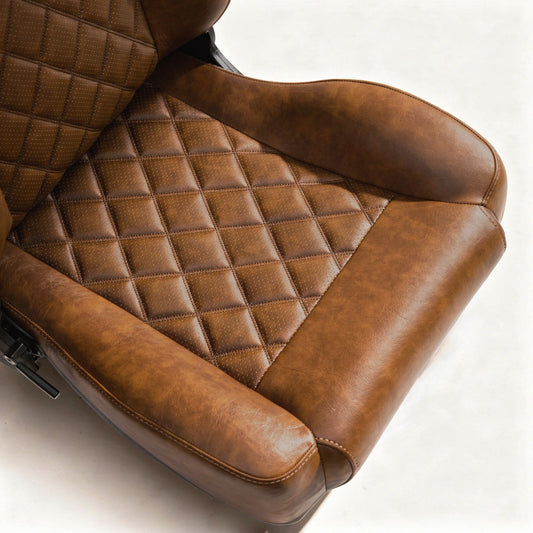 Caballo Classic Bucket Seats | Whiskey | Diamond Stitch