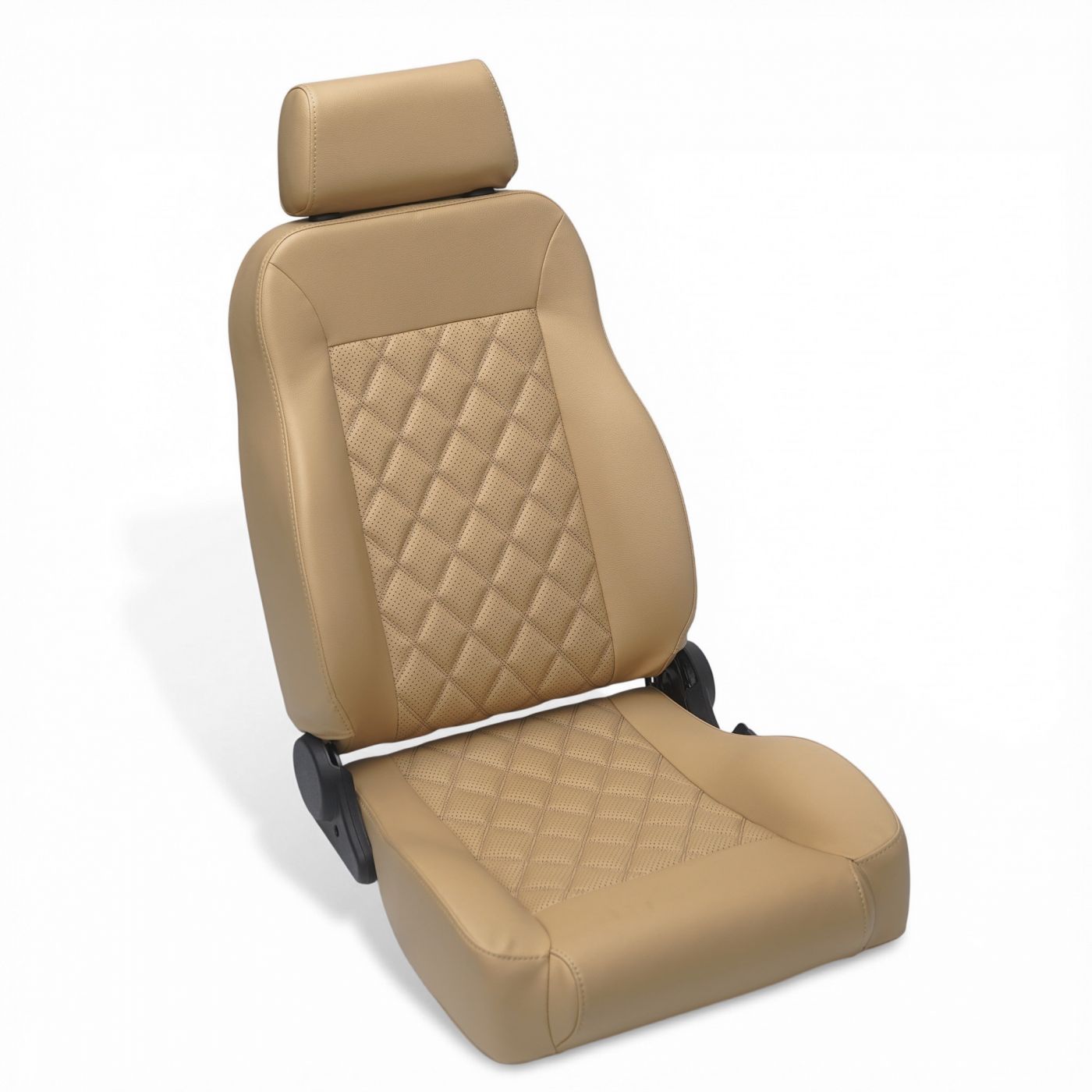 Caballo Classic Seats Kit | Front Buckets & Rear Bench | Cashew | Diamond Stitch