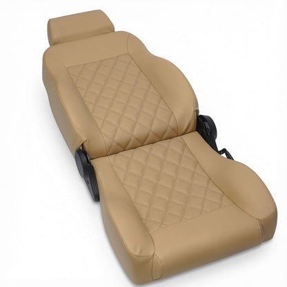 Caballo Classic Seats Kit | Front Buckets & Rear Bench | Cashew | Diamond Stitch