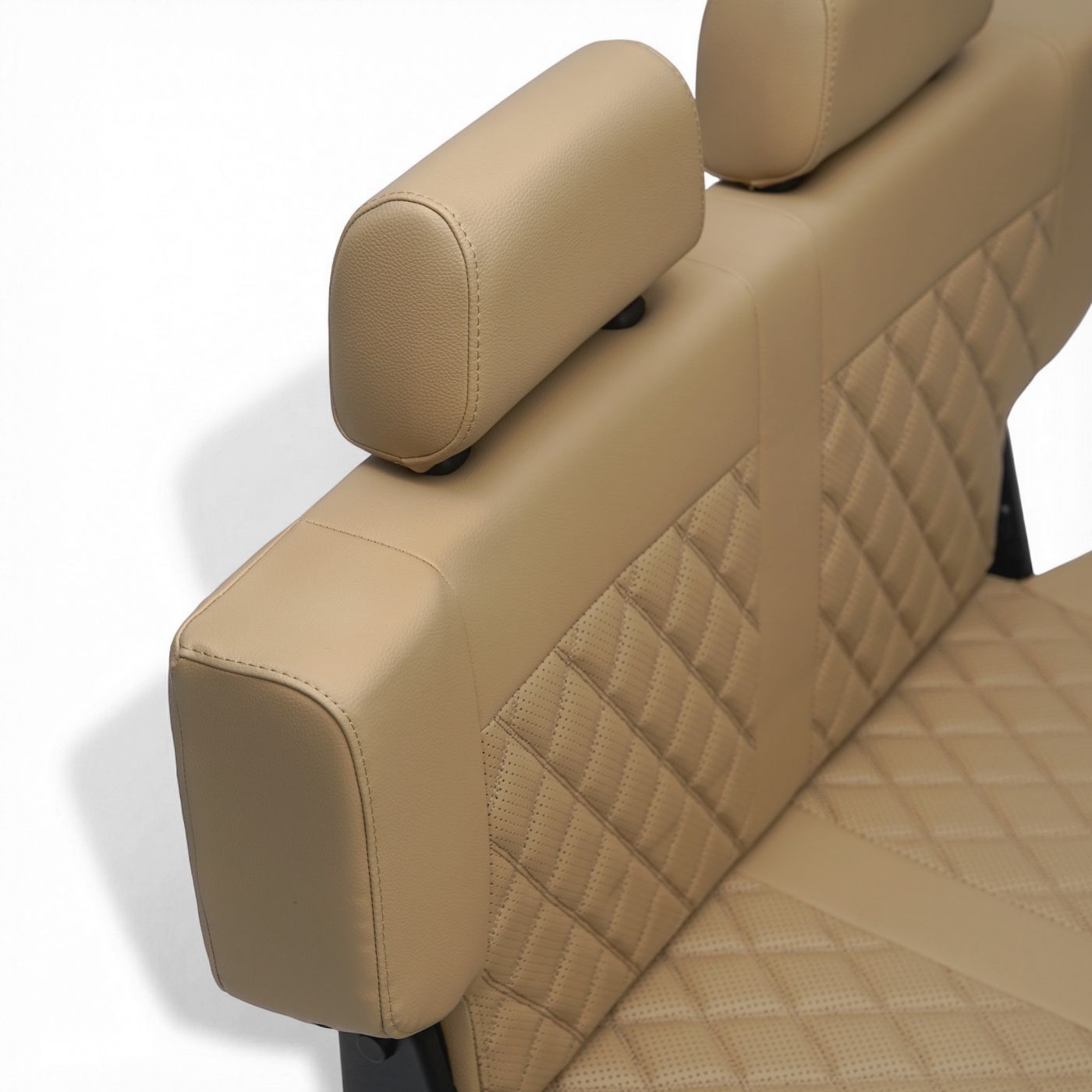 Caballo Classic Seats Kit | Front Buckets & Rear Bench | Cashew | Diamond Stitch
