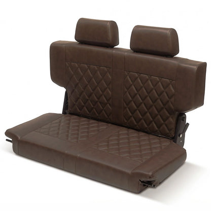 Caballo Classic Seats Kit | Front Buckets & Rear Bench | Dark Saddle | Diamond Stitch
