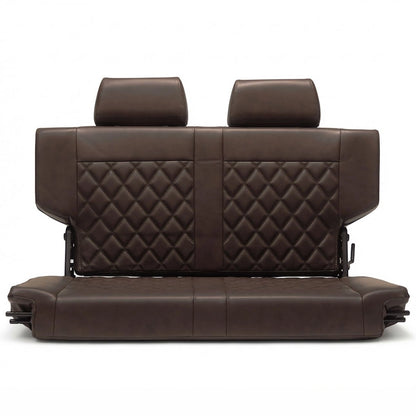 Caballo Classic Seats Kit | Front Buckets & Rear Bench | Dark Saddle | Diamond Stitch