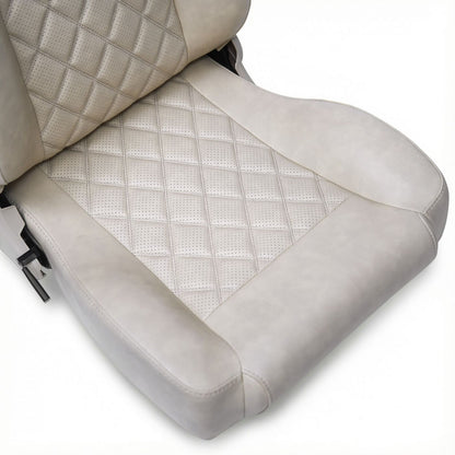 Caballo Classic Seats Kit | Front Buckets & Rear Bench | Sandstone | Diamond Stitch