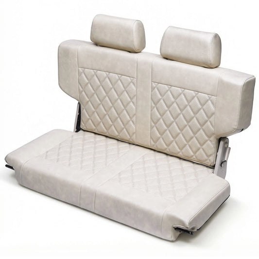 Caballo Fold & Tumble Rear Bench Seat | Sandstone | Diamond Stitch