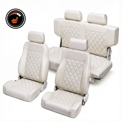Caballo Classic Heated Seats | Front Buckets & Rear Bench | Diamond Stitch