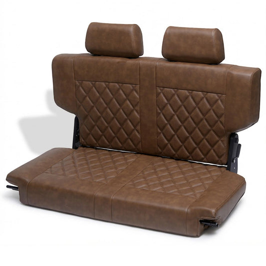 Caballo Fold & Tumble Rear Bench Seat | Whiskey | Diamond Stitch